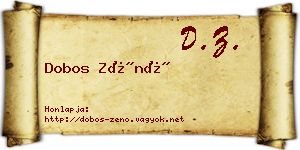 Dobos Zénó névjegykártya