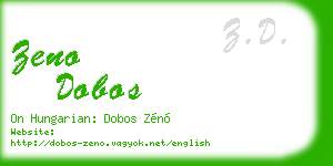 zeno dobos business card